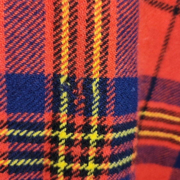 Vintage plaid tartan wool scarf - Picture 6 of 7
